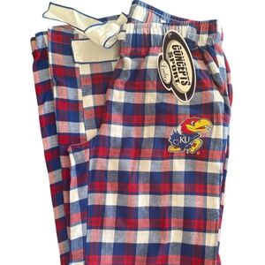 NWT Women's KU Pajama Pants, Red, White, and Blue, Size Small